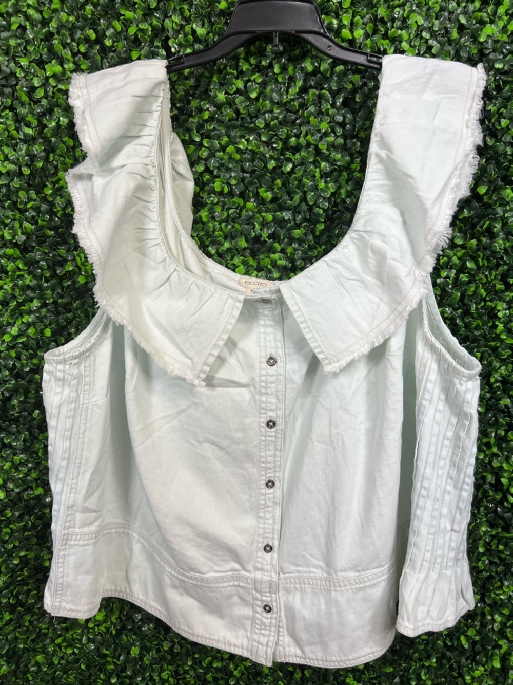 PILCRO | Ruffle-Collar Top - Picture 4 of 10